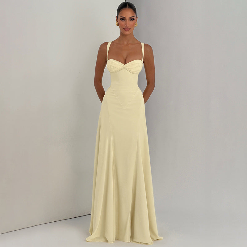 Damen Elegantes Maxikleid mit raffinierten Trägerdetails und schmeichelndem Schnitt R&B