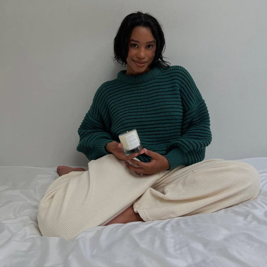Damen lässiger Strickpullover mit Rollkragen und Rippstruktur R&B