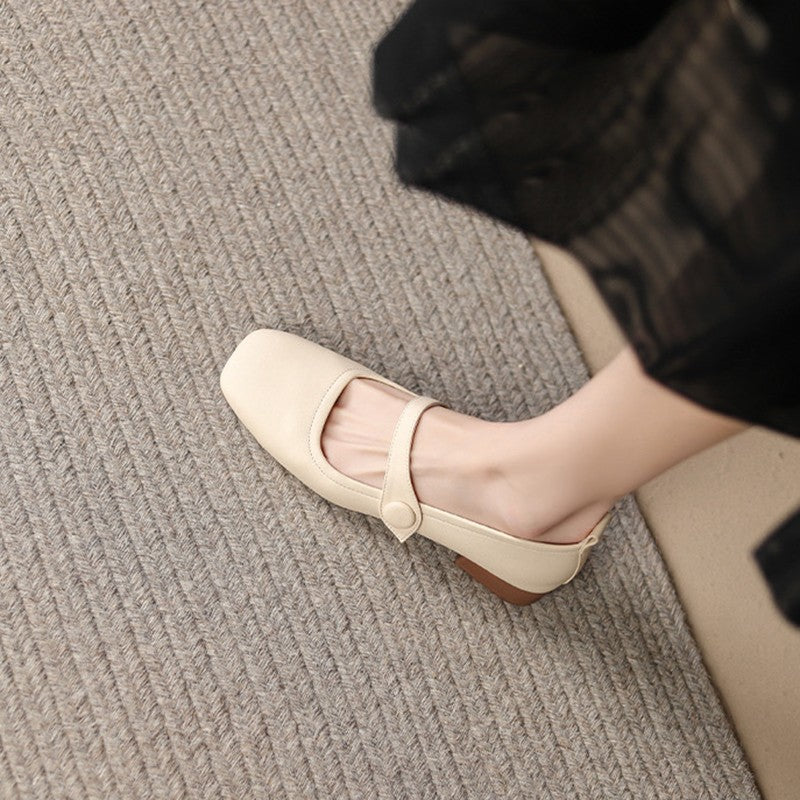 Damen elegante Slingback Ballerinas mit modischem Riemchen und bequemer Sohle R&B