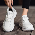 Damen Sportliche Strick-Laufschuhe mit flexiblem Schaft und rutschfester Sohle