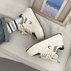 Damen modische Sneaker mit hohem Plateau und atmungsaktiver Obermaterial von