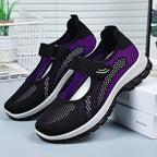Damen Sportliche Sneakers mit rutschfestem Klettverschluss und atmungsaktivem Obermaterial R&B