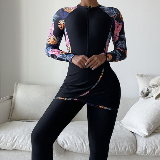 Damen Sportlicher Schwimmanzug mit UV-Schutz und femininem Wickeldesign R&B