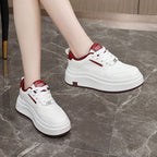 Damen modische Plateau Sneakers mit strukturiertem Obermaterial und komfortabler Dämpfung R&B