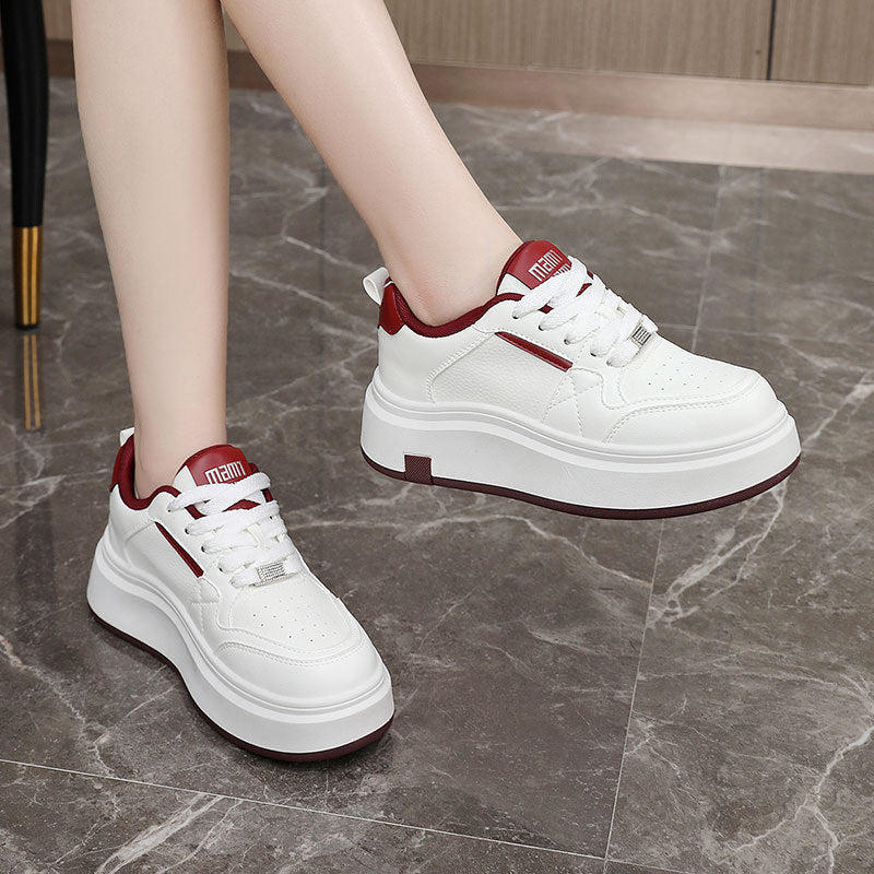 Damen modische Plateau Sneakers mit strukturiertem Obermaterial und komfortabler Dämpfung R&B