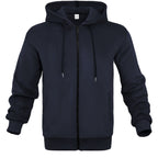 Herren sportliche Kapuzenjacke aus atmungsaktivem Material mit seitlichen Reißverschlusstaschen R&B