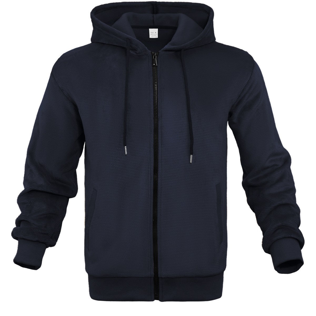 Herren sportliche Kapuzenjacke aus atmungsaktivem Material mit seitlichen Reißverschlusstaschen R&B