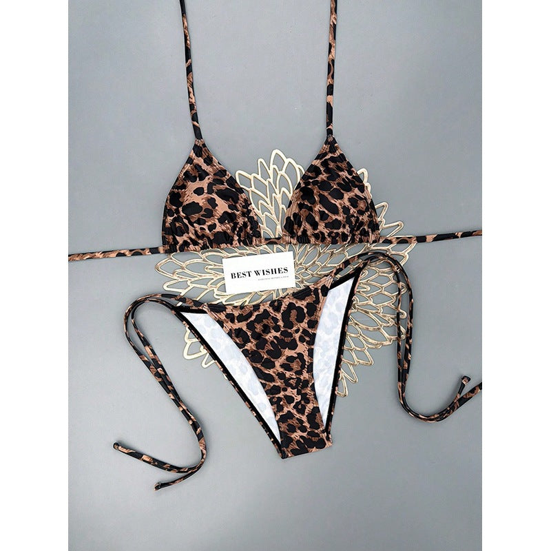 Damen Triangel-Bikini mit trendigem Leopardenmuster R&B