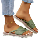 Damen Komfortable Zehentrenner-Sandalen mit geflochtenem Detail R&B