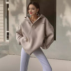 Damen Sportliches Oversized Poloshirt R&B