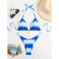 Damen Triangel-Bikini mit verstellbaren Trägern und elegantem Wickeldetail R&B