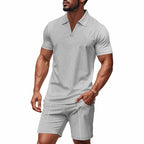 Herren elegantes Freizeit-Set mit zeitgenössischem Design und atmungsaktiver Baumwolle R&B