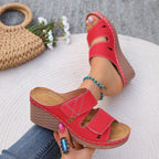 Damen Wedge-Sandalen mit verstellbaren Riemen R&B