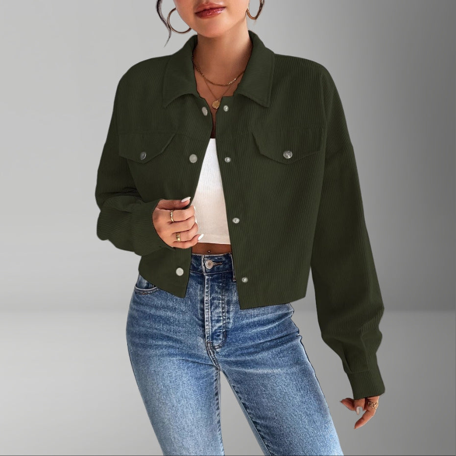 Damen Kurzjacke aus cordartigem Material R&B