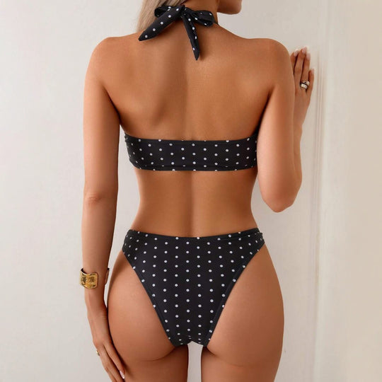 Damen Triangel-Bikini mit dekorativen Ring-Verschlüssen R&B