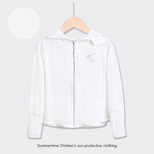 Kinder UV-Schutzjacke mit Kapuze und leichten atmungsaktiven Eigenschaften R&B