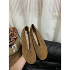 Damen elegante Slipper aus weichem Veloursleder R&B