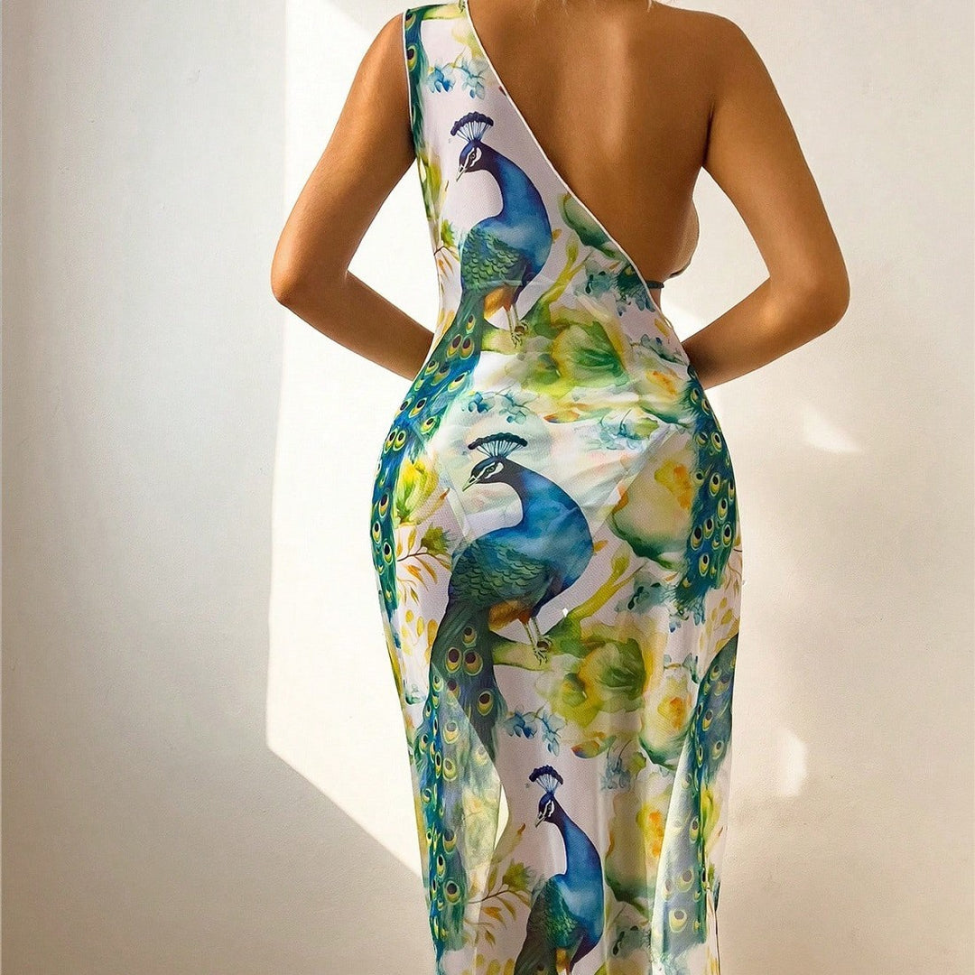 Damen Bademode mit elegantem Pfauenmuster R&B