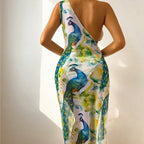 Damen Bademode mit elegantem Pfauenmuster R&B
