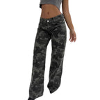 Damen Relaxed Fit Cargohose mit modischem Camouflage-Muster R&B