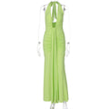 Damen Elegantes Maxikleid mit tiefem Ausschnitt und raffinierten Rüschendetails R&B