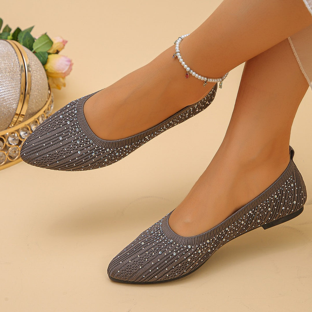 Damen Ballerinas mit funkelndem Glitzerdesign R&B