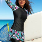 Damen UV-Schutz Surfanzug mit floralem Design