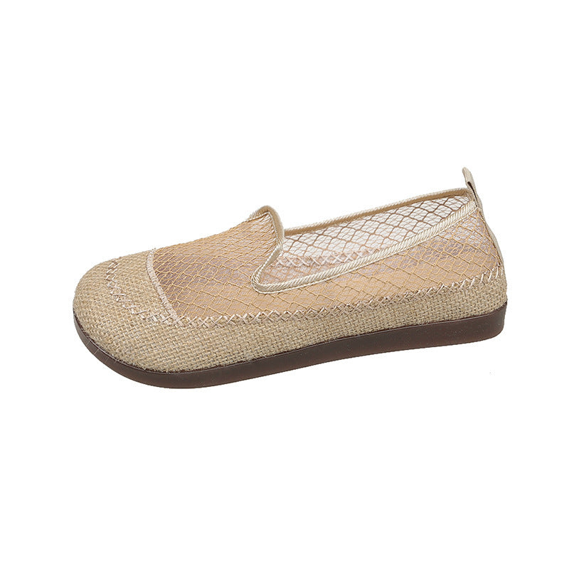 Damen Slip-On Ballerinas mit atmungsaktiver Netzstruktur und bequemer Sohle R&B