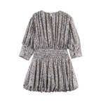 Damen Blumenkleid mit raffinierten Volants und elastischem Taillenbund R&B