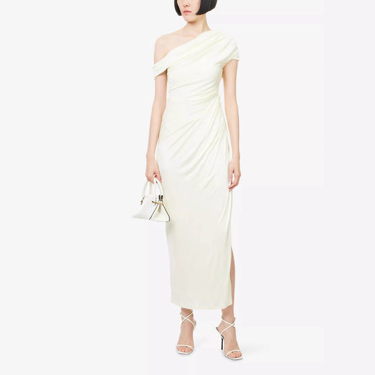 Damen Wickelkleid mit asymmetrischem Oberteil und eleganten Drapierungen R&B