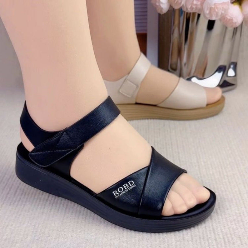 Damen Komfortable Sandalen mit breitem Riemen-Design R&B