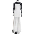 Damen Elegantes Abendkleid mit transparenten Drapierungen R&B