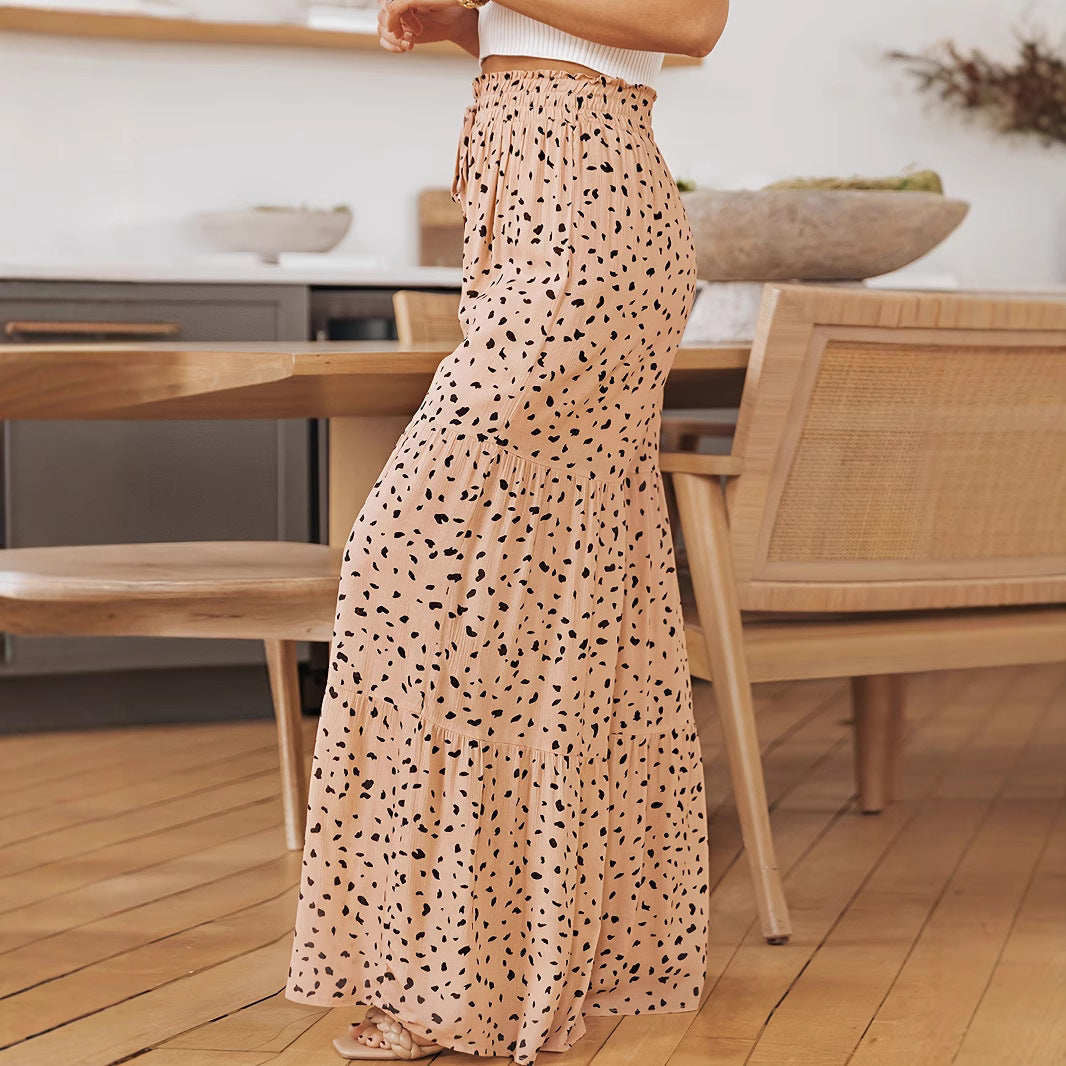 Damen Weit geschnittene Sommerhose mit lässigem Schnitt und elastischem Bund R&B
