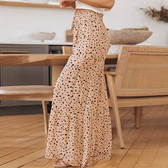 Damen Weit geschnittene Sommerhose mit lässigem Schnitt und elastischem Bund R&B