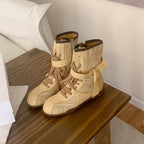 Damen Schnürboot mit elegantem Riemen und trendiger Gestaltung