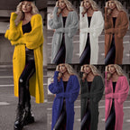 Damen Langer Strickcardigan mit tieferem Rückensaum und lässigem Schnitt R&B