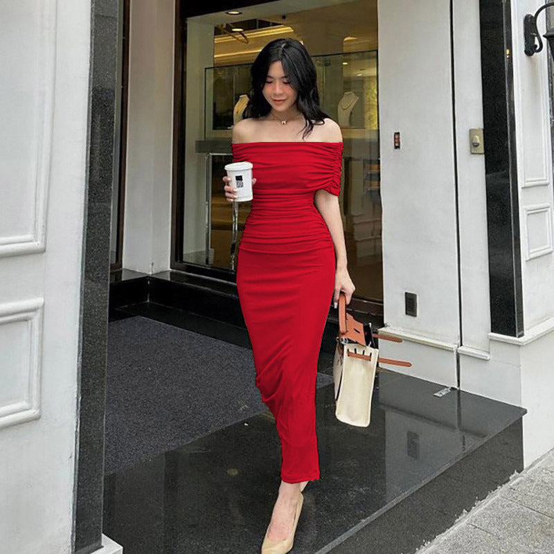 Damen Wickelkleid mit elegantem Rüschendesign und figurbetontem Schnitt R&B
