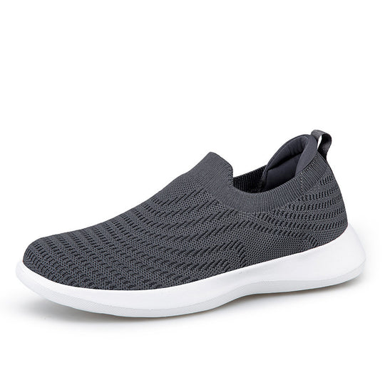 Damen Bequeme Slip-On Sneakers aus atmungsaktivem Strickmaterial R&B