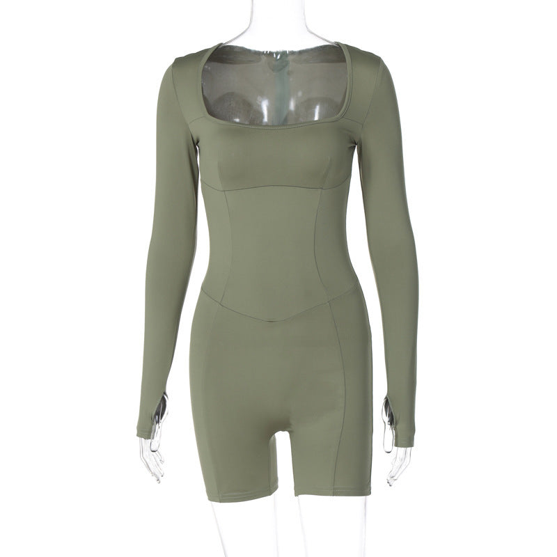 Damen Sportliche Langarm-Jumpsuit R&B
