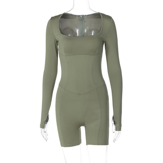 Damen Sportliche Langarm-Jumpsuit R&B
