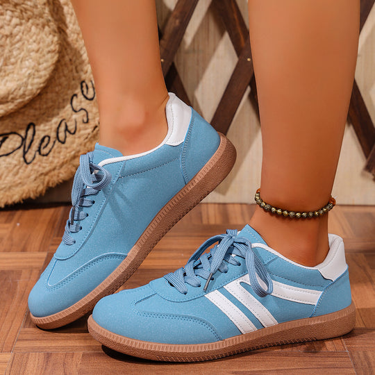 Damen Modische Sneakers mit schimmerndem Obermaterial und rutschfester Sohle R&B