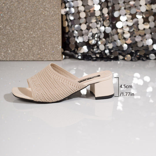 Damen Komfortable offene Mules mit trendigem Blockabsatz R&B