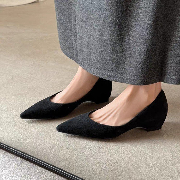 Damen bequeme und elegante Ballerina-Pumps mit spitzem Design und weich gepolsterter Innensohle R&B