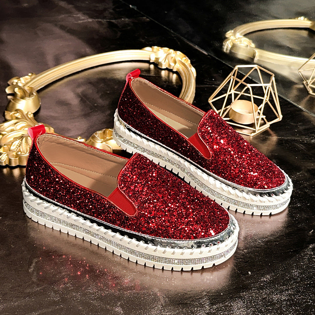 Damen Glitzernde Slip-On Sneakers mit flexiblem Sohlenprofil R&B