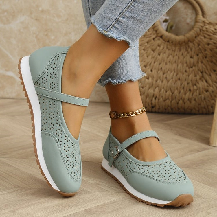 Damen Komfortable Riemchen-Slipper R&B