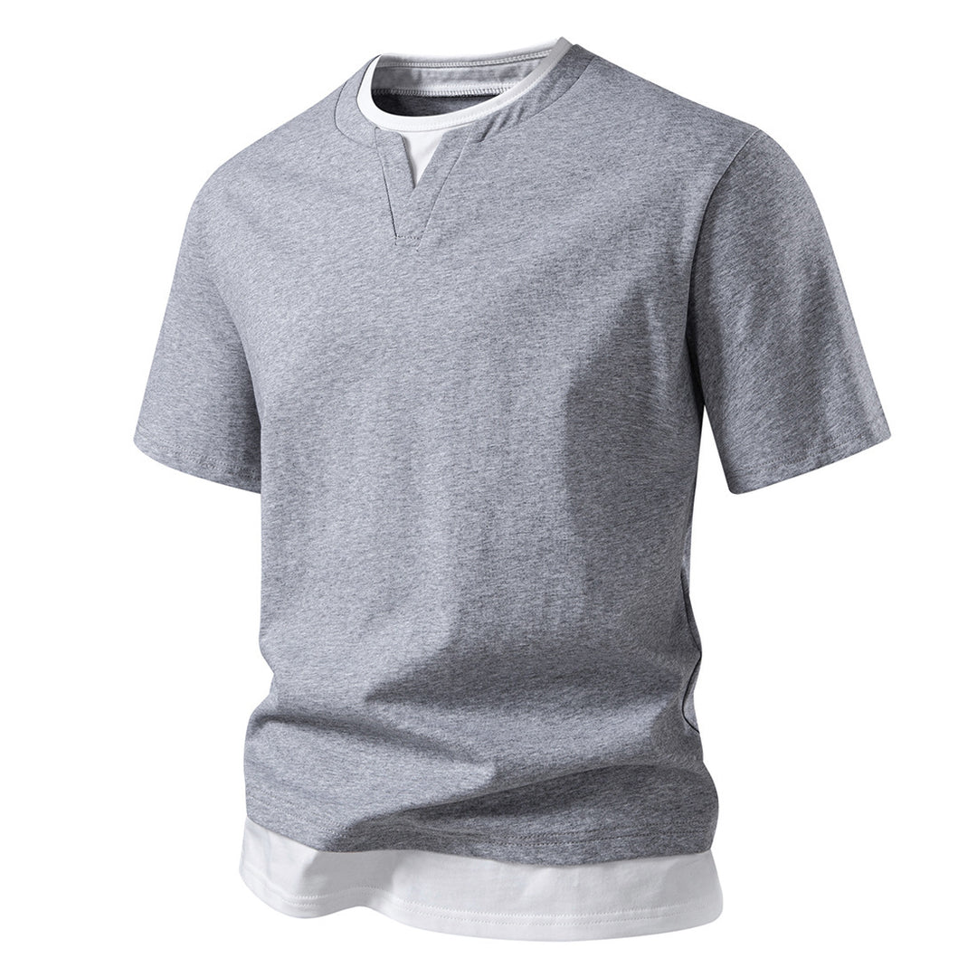 Herren V-Ausschnitt T-Shirt mit modernem Schnitt und lässigem Look R&B