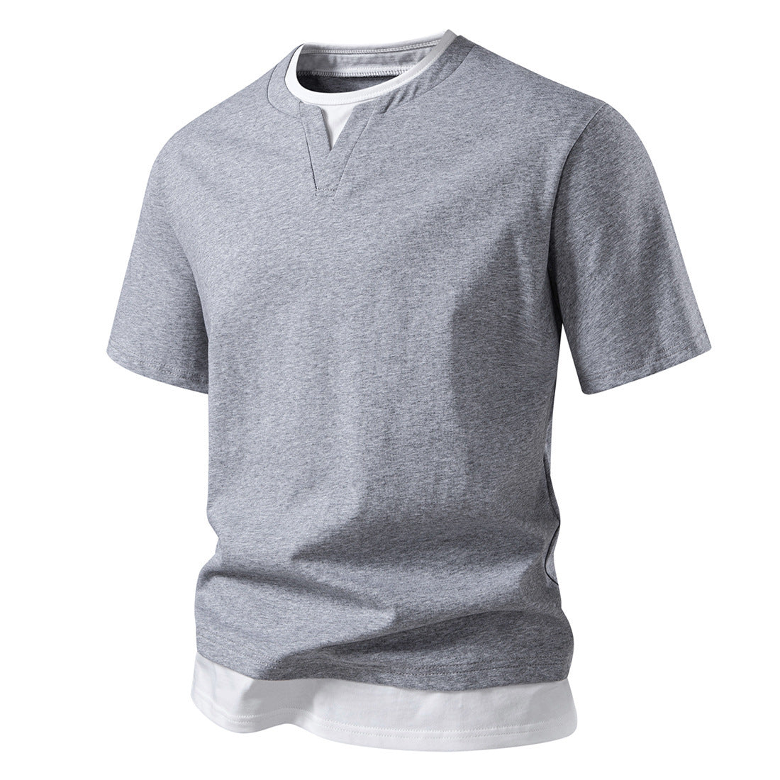 Herren V-Ausschnitt T-Shirt mit modernem Schnitt und lässigem Look