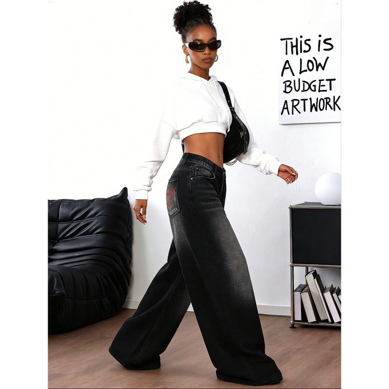 Damen Weite Jeans im Urbanen Stil mit Exklusivem Design R&B