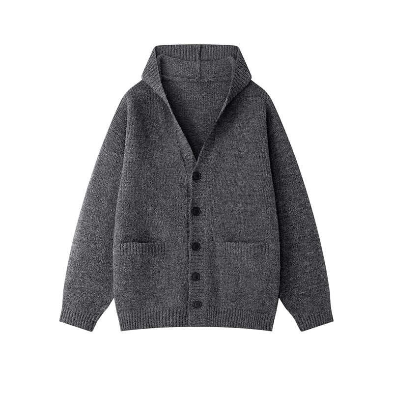 Damen gemütliche Strickjacke mit offenem Kragen und praktischen Taschen R&B