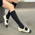 Damen Ballerinas mit elegantem Riemen und luxuriösem Steppdesign R&B